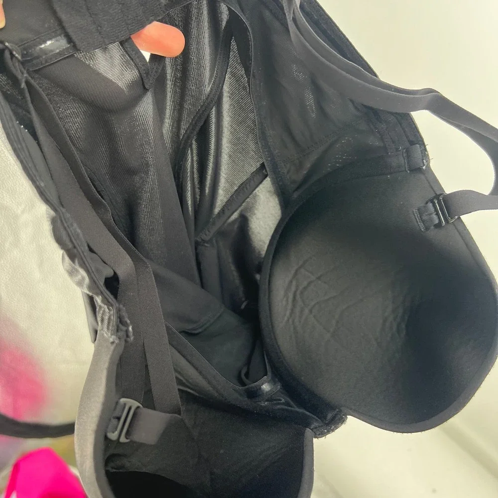 Maidenform Flexees BLK Easy-Up Firm‎ Control Convertable Slip & Bra Women's 36D